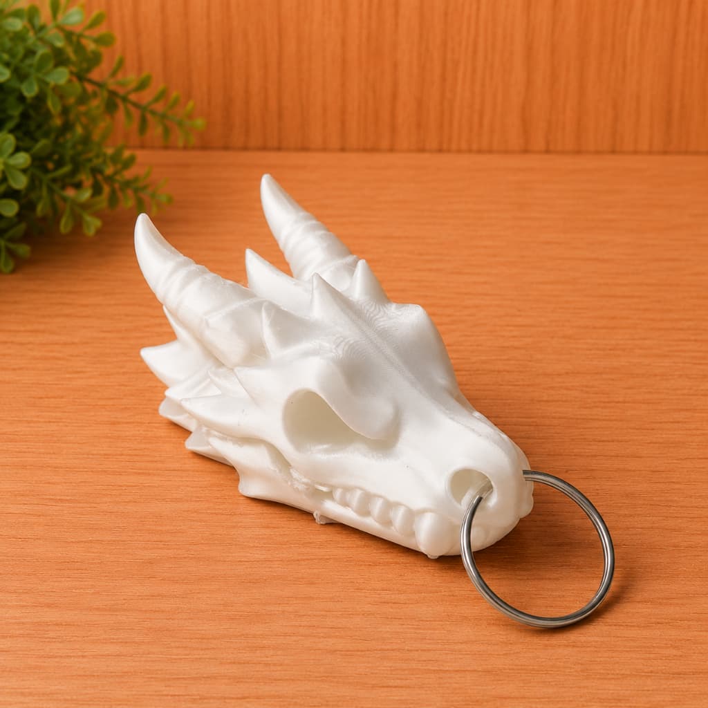 Chaveiro Cabeça de Dragão 3D | Chaveiro Geek Fantasia Medieval | Presente Criativo RPG | GL Print Lab