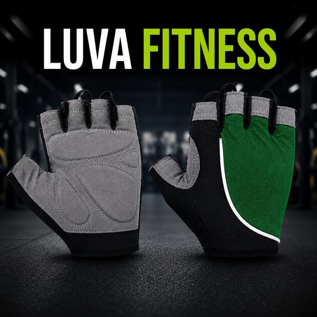 Luva Fitness Academia Musculação Com Proteção Anticalo E Ajuste Confortável