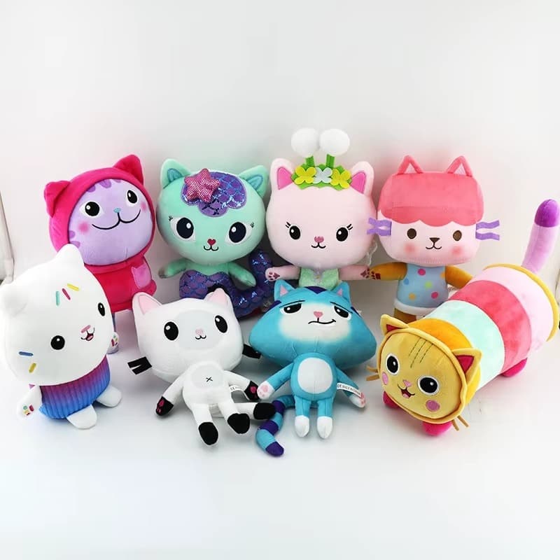 Kit 8 Pelúcias Casa Mágica da Gabby Super Fofas Presente Infantil Para Brincar e Decorar
