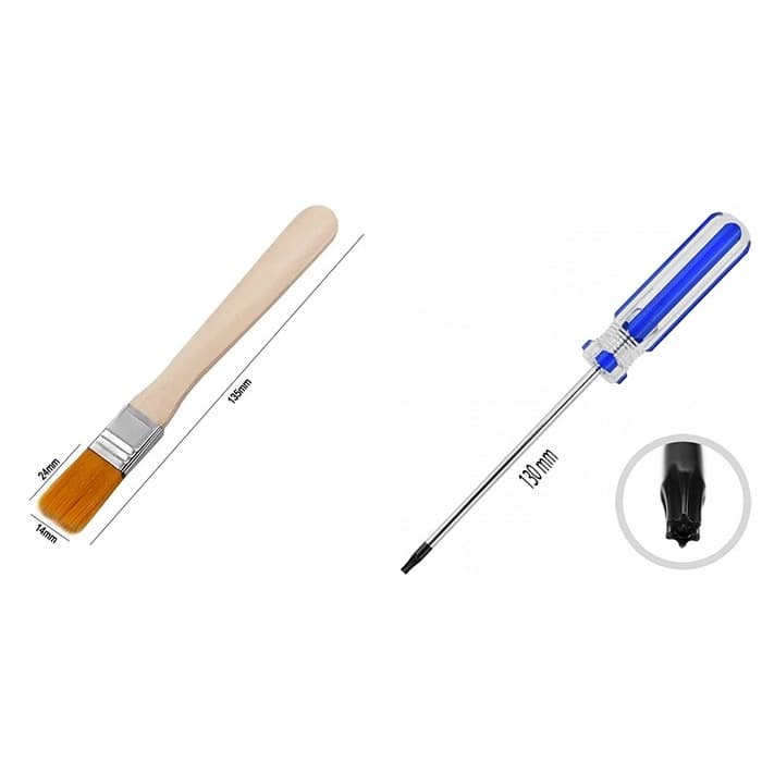 Chave Torx T8 Com Furo T8H Torx  Abre Ps3 Ps4 Ps5 Controle de XBOX 360 Xbox One Series S e X com pincel