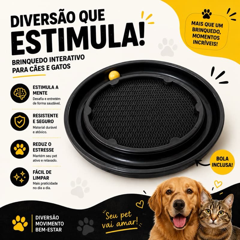 Brinquedo Arranhador Com Bolinhas Para Seu Pet