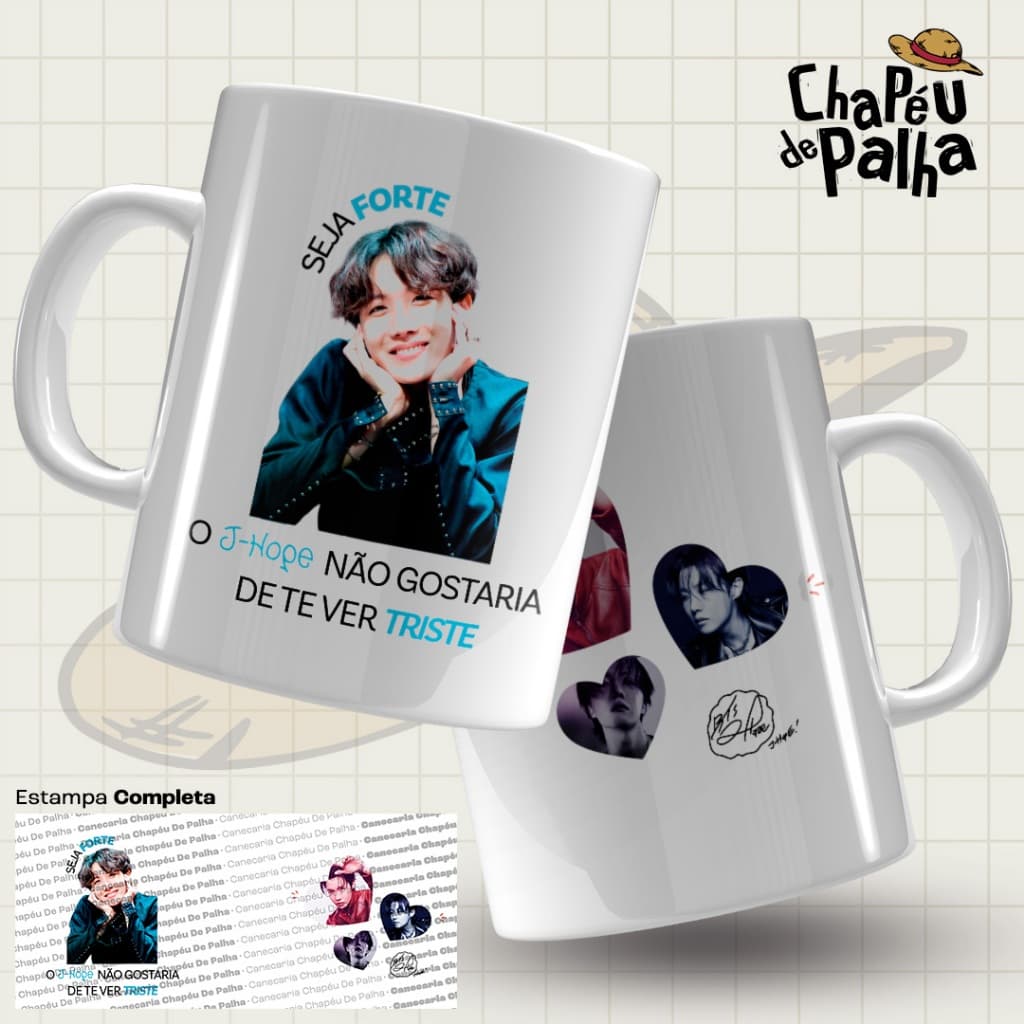 Caneca BTS J-Hope Hoseok – Kpop Army Presente Geek 325ml