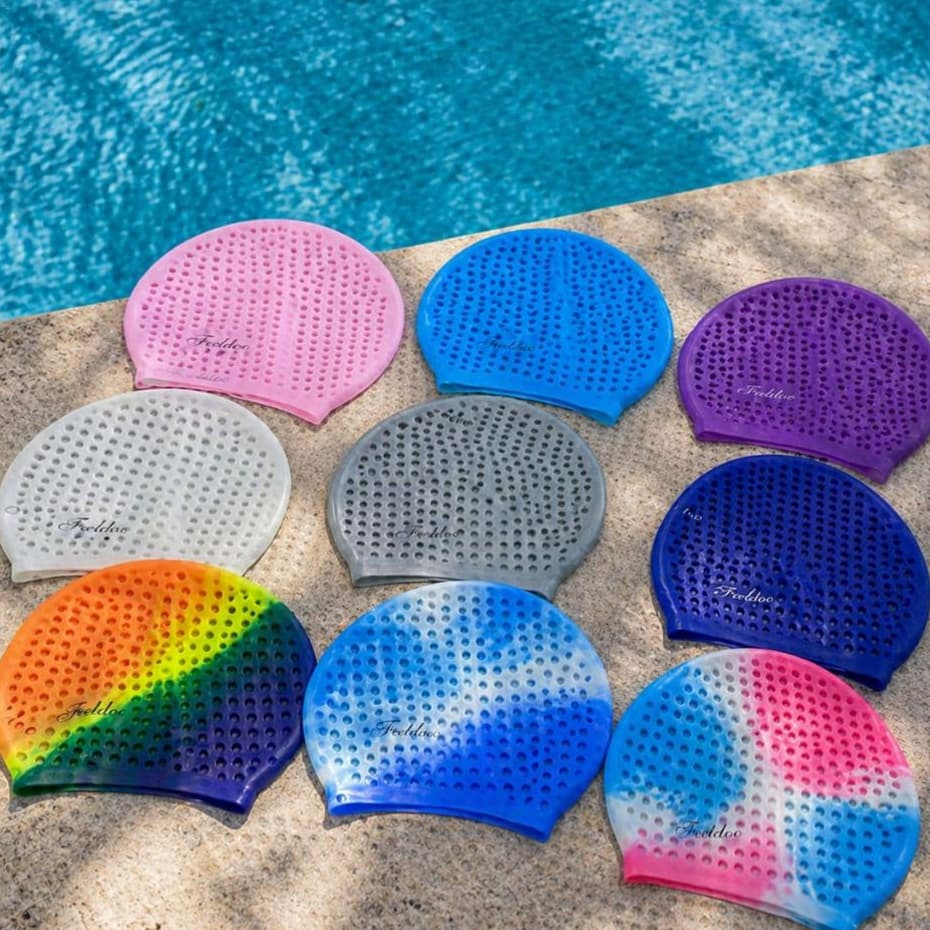 Touca de Natação Adulto Profissional Silicone Confortável Masculino Feminina Piscina Hidroginástica