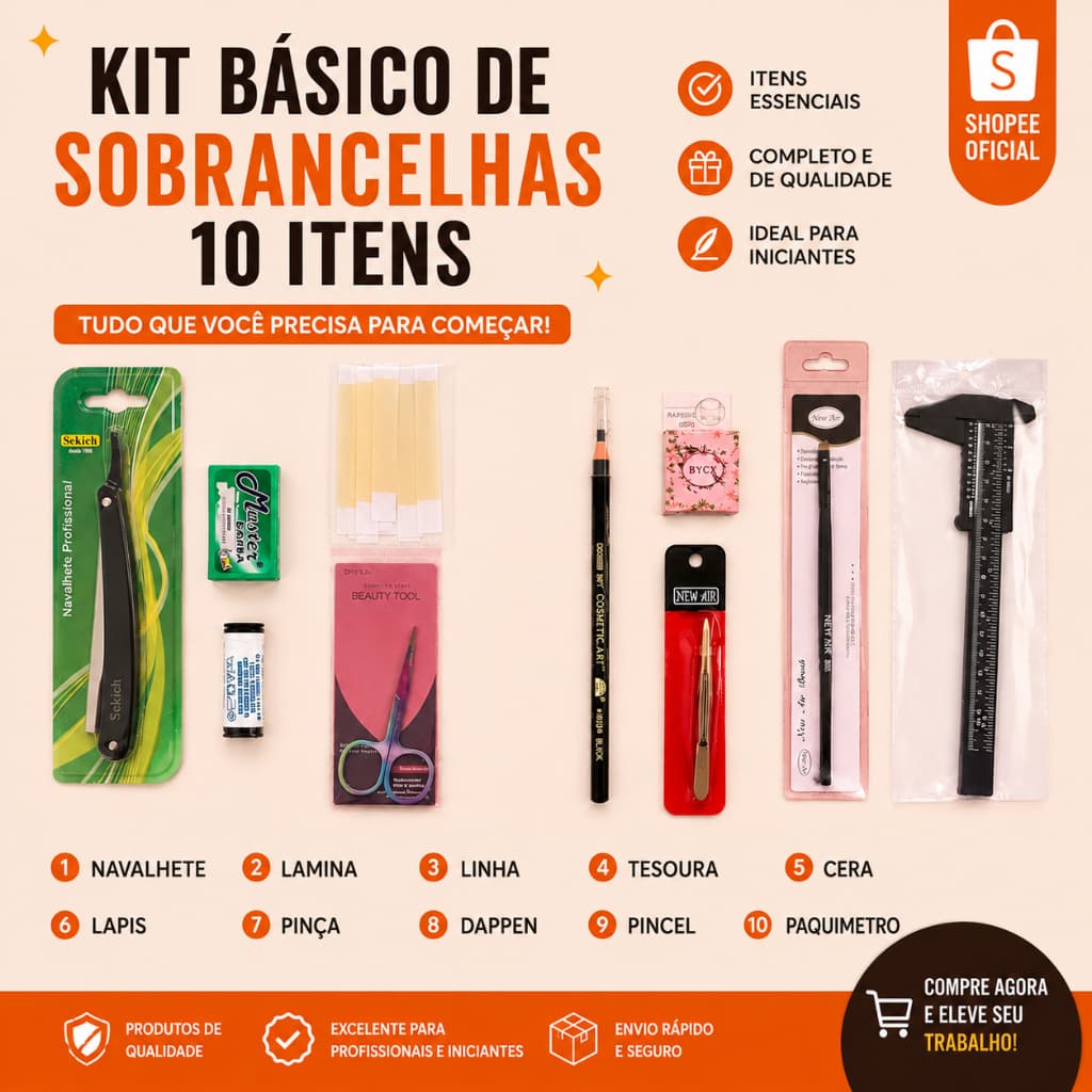 Kit Designer de Sobrancelhas Iniciante