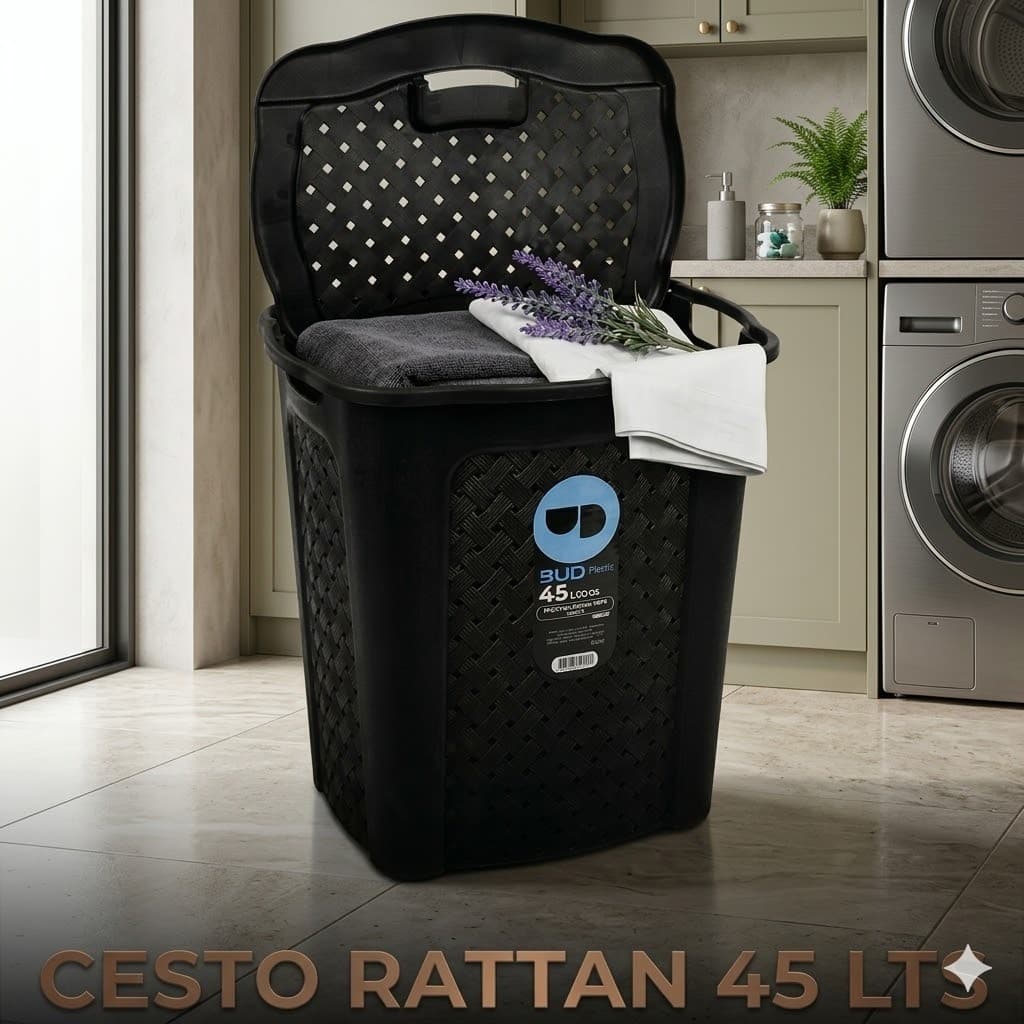 Organizador Cesto Rattan Grande 45 Litros Black Pronta Entrega Multiuso