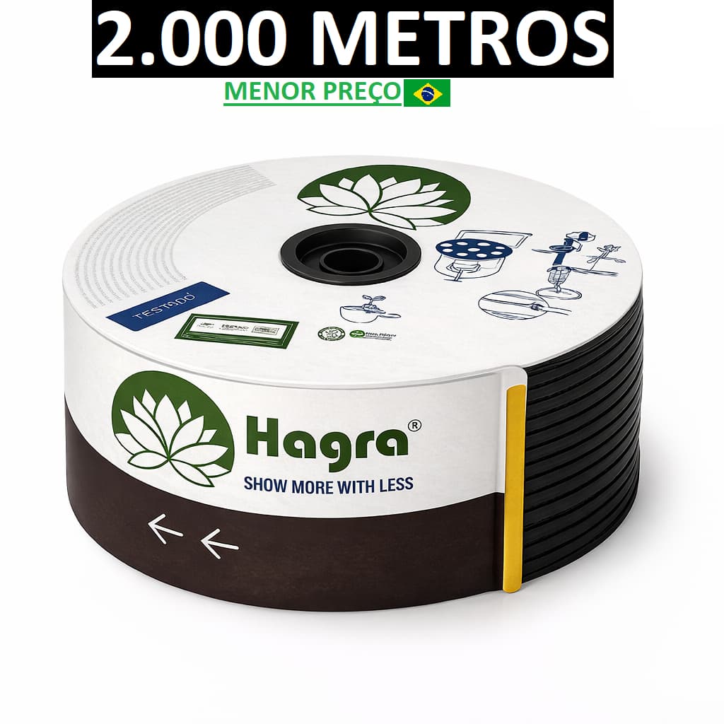 Mangueira Gotejamento 3l/h 10cm Espaçamento 2.000 Metros Irrigação Jardim - Oferta
