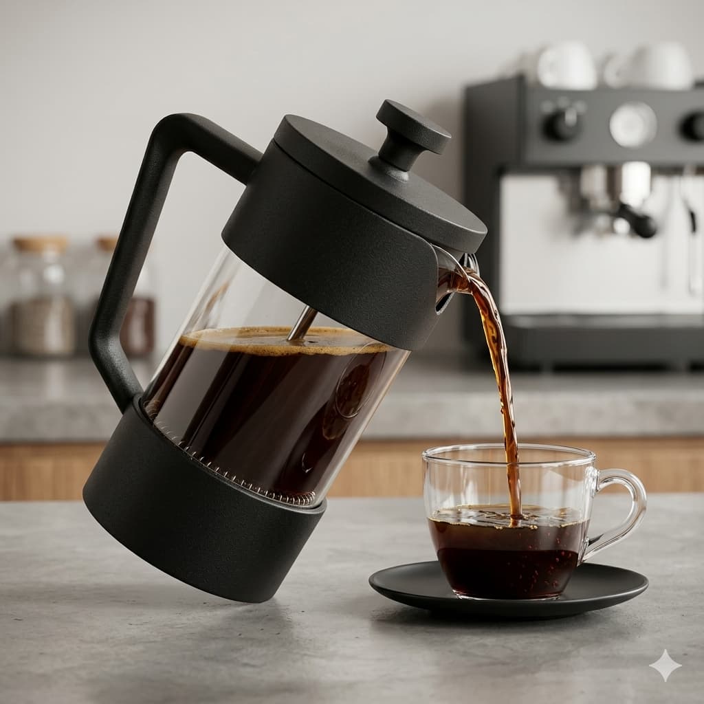 Prensa Francesa French Press 350ml ou 600ml Cafeteira Vidro Café Gourmet Premium