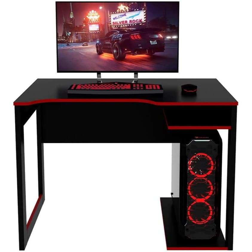 Escrivaninha Mesa Gamer Tecno mobili ME4161 Preto/Vermelho