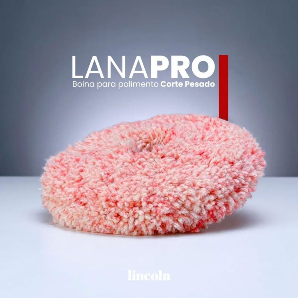 Boina De Lã Pirulito Dupla Face Corte Pesado 7" Lana Pro Lincoln