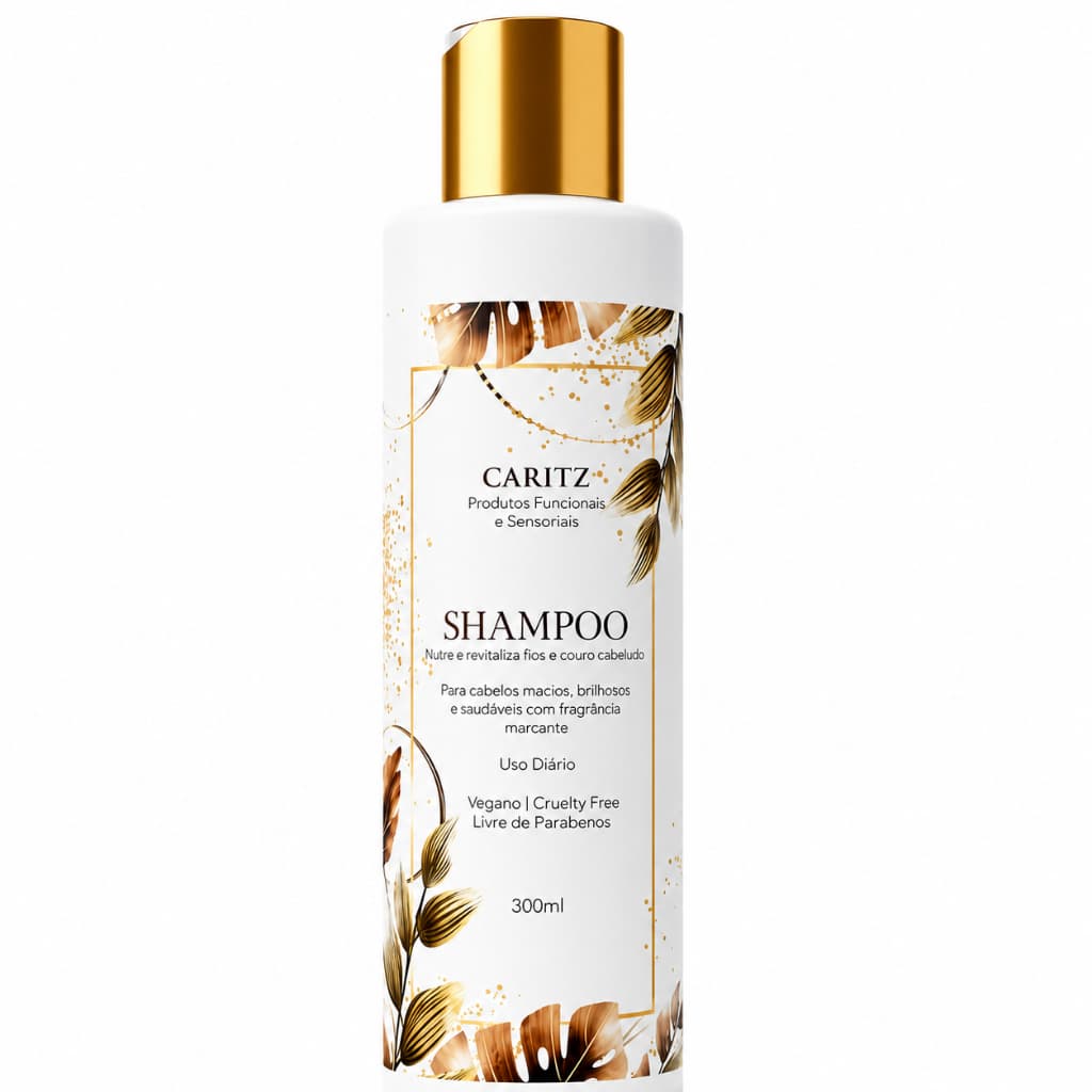 Shampoo Vegano Feminino 300ml Brilho e Leveza Natural