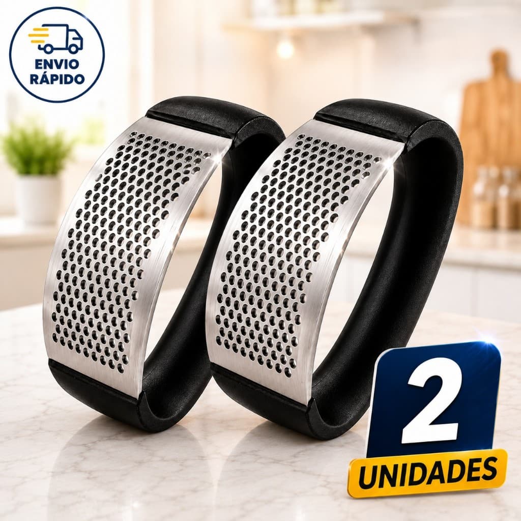 Amassador de Alho Inox Kit 2 Unidades Triturador Espremedor Prensa de Alho Cozinha