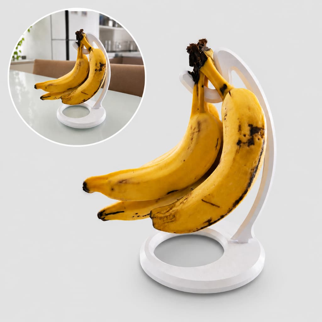 Suporte de Mesa Fruteira Suspensa Para Bananas Multiuso Fácil Montagem Conserva as Frutas