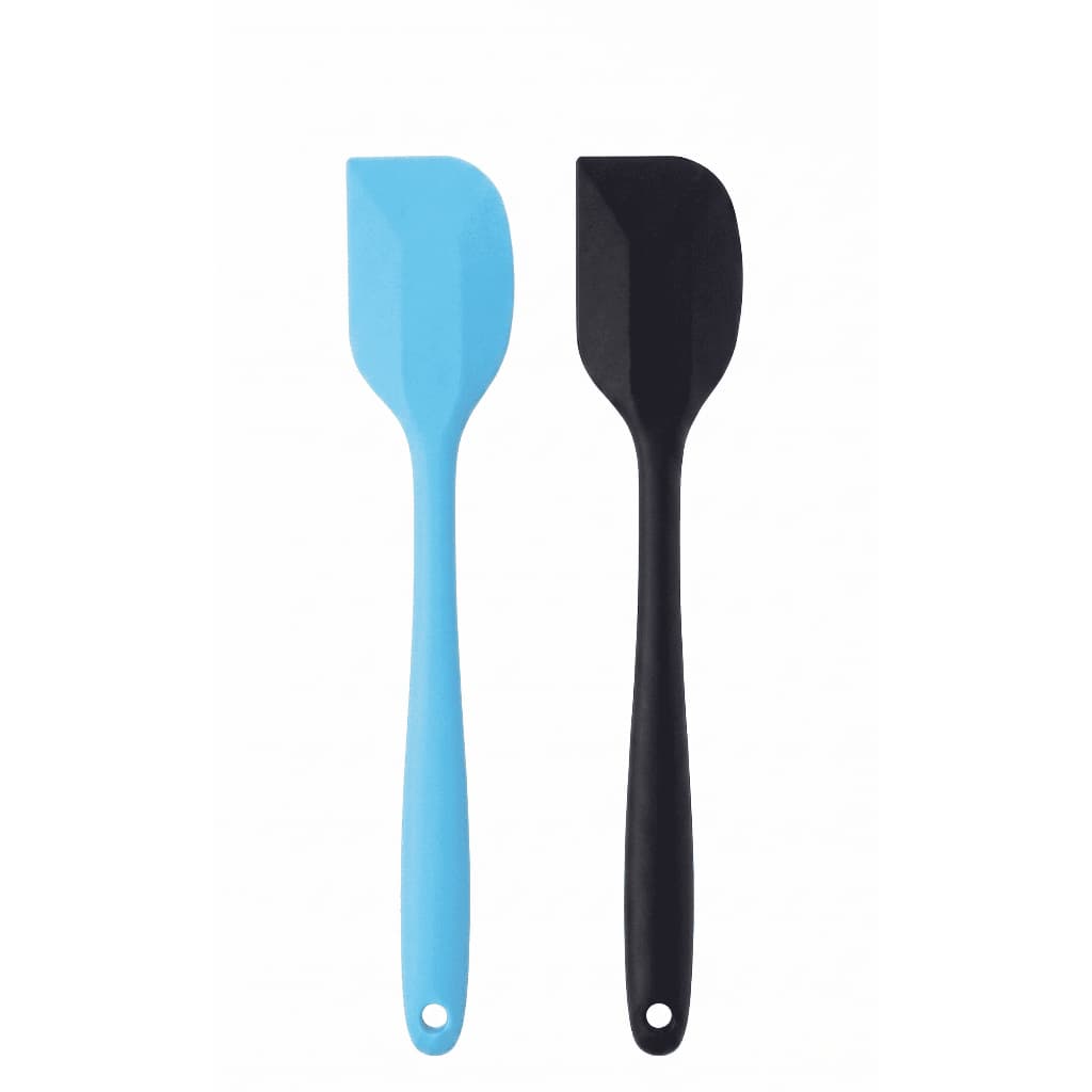Kit 2 Espatula Silicone Azul e Preta 27cm Pão Duro Cozinha