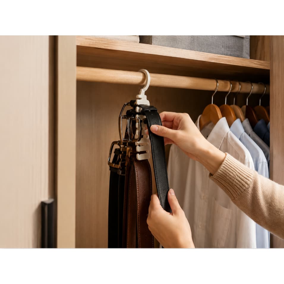 Cabide Organizador de Cintos | Acessório para Guarda-Roupa