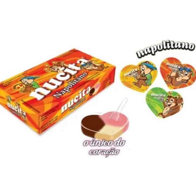 Creme Napolitano Nucita Coração C/ 24un 360g da tradicional marca  Nucita