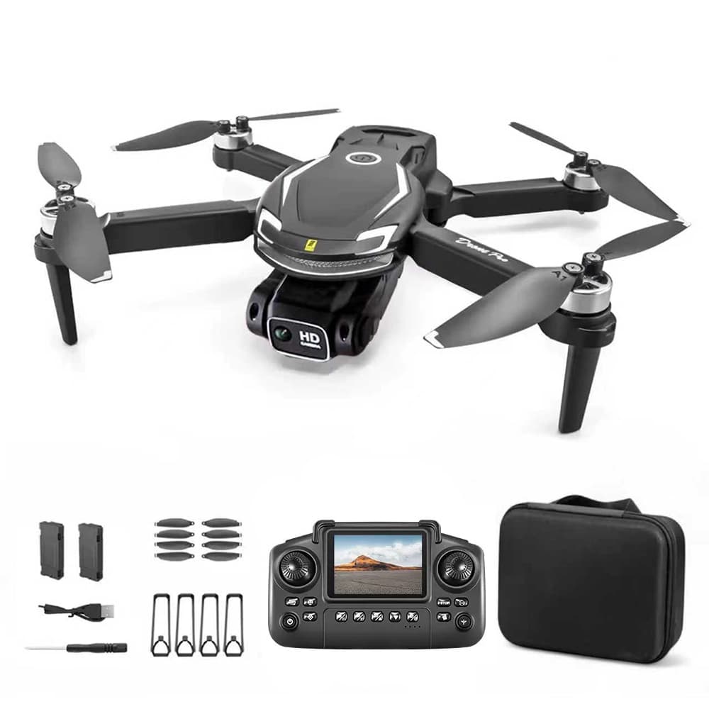 DLI Mini Drone V88PRO Motor Sem Escova Dual Camera com Controle Remoto Tela 2 Bateria FPV com Wifi
