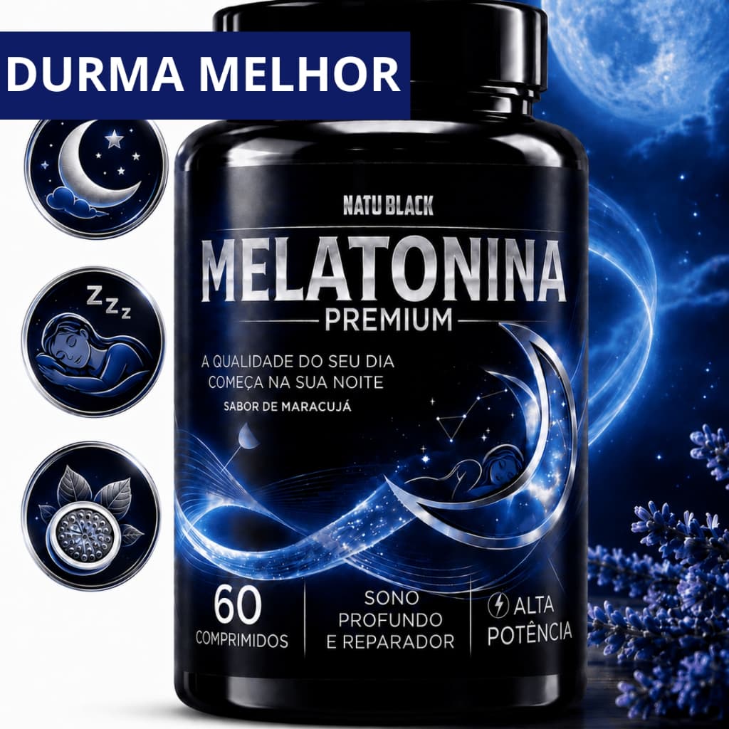 Melatonina + B12 Fórmula Premium SABOR MARACUJÁ Mastigável (1 pote 60 dias ) ENVIO IMEDIATO