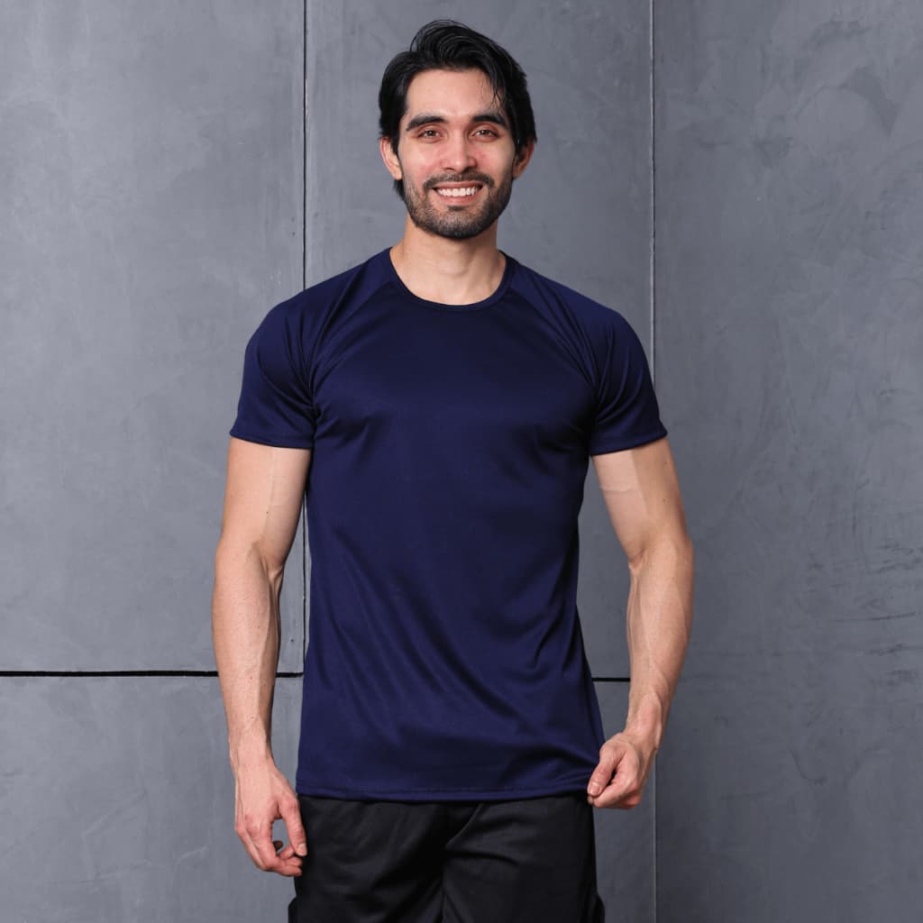 Camisetas Masculinas Dry Fit Malha Fria Moda Fitness Manga curta para academia