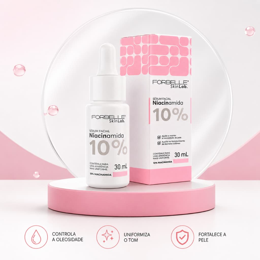 Sérum Facial Forbelle SkinLab com 10% de Niacinamida Pura 30ml | Controle de Oleosidade |