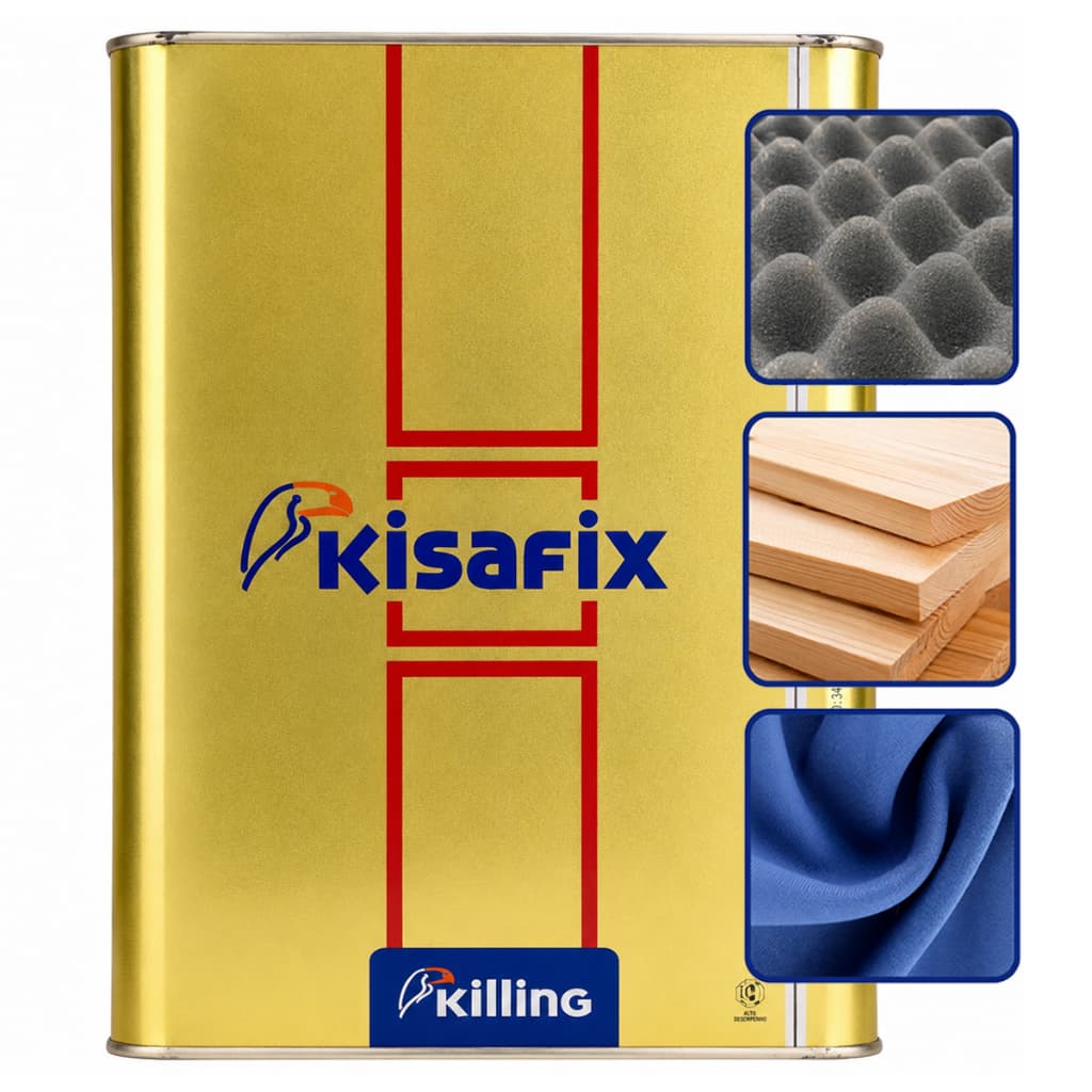 Cola Contato Kisafix 14kg 18L Madeira Espuma Tecido