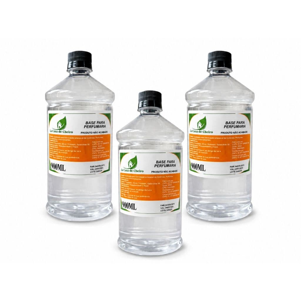 Kit 3 Base Pronta Para Perfumaria e Aromatizantes Artesanais Top 900ml