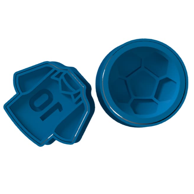 Kit Ejetor Modelador de Brigadeiro Tema Doces Futebol Detalhado - Camisa 10 - Bola