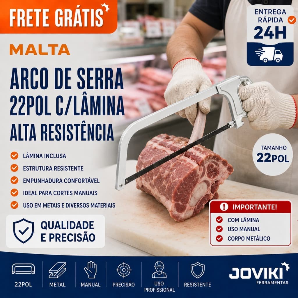 Arco Serra Açougue Lâmina 22cm - Malta