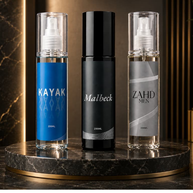 Trio Body Spray Masculino Poderoso- Kayak, Malback e ZAHD 200ml (Cada)