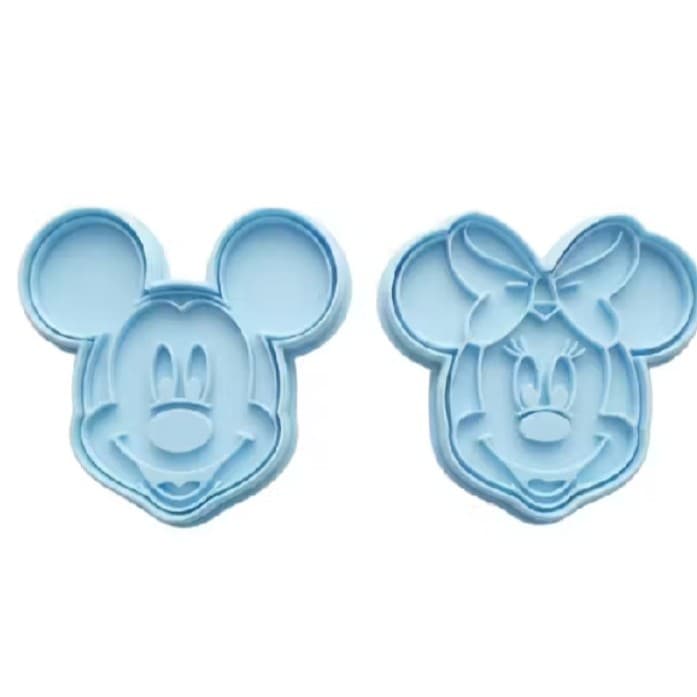Kit 2 Cortador Marcador Mickey \ Minnie Disney Biscoito Festinha