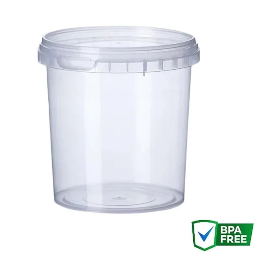 50 un Pote Plástico Premium Redondo 500 ml com Tampa Lacre Bolo no Pote