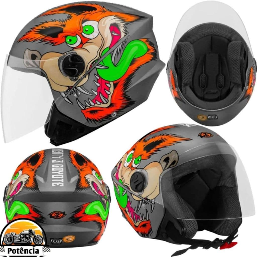 Capacete modelo Aberto New Liberty Three Coyote  Pro Tork