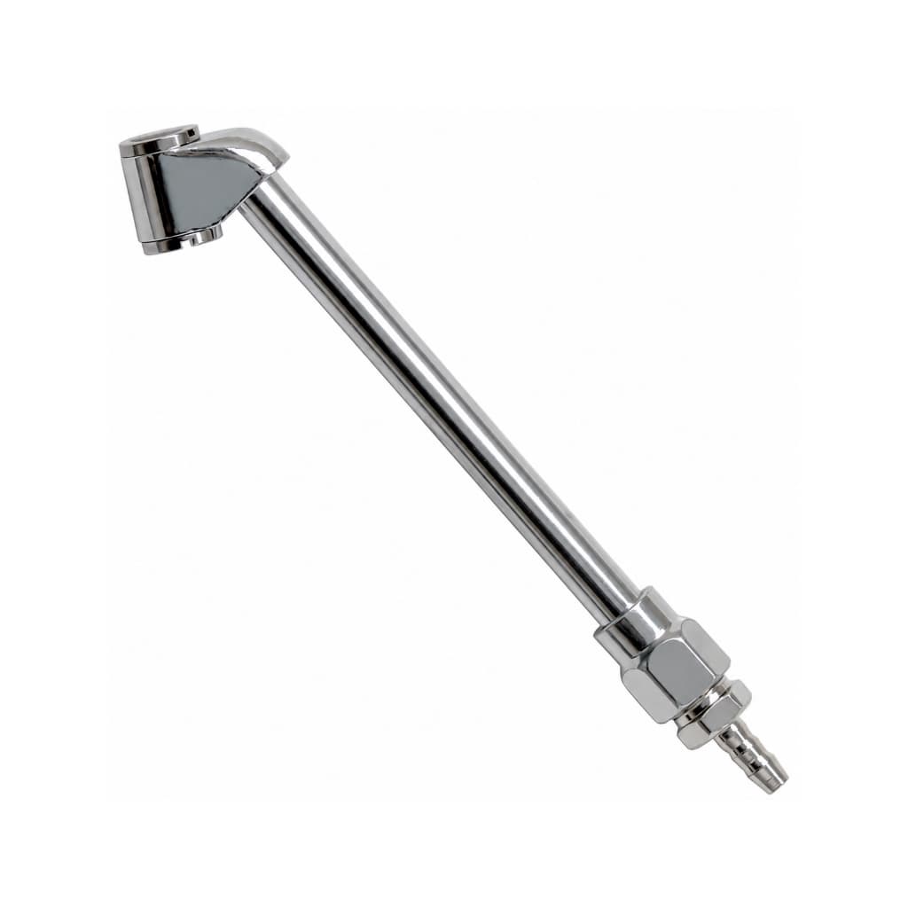 Bico Inflador De Encher Pneu Calibrador Profissional Aço Rosca Com Bocal Duplo 1/4 Retenção