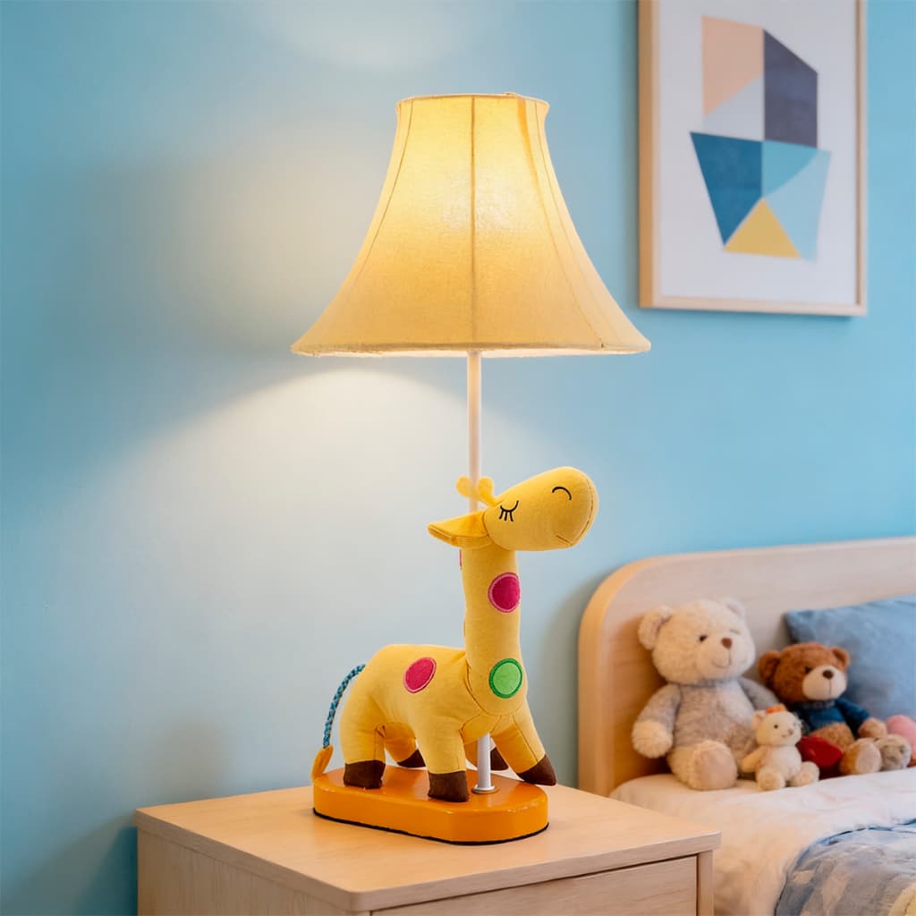 Abajur Girafa Infantil Tema Safari Luz Noturna Quarto Bebê Criança Presente Decorativo