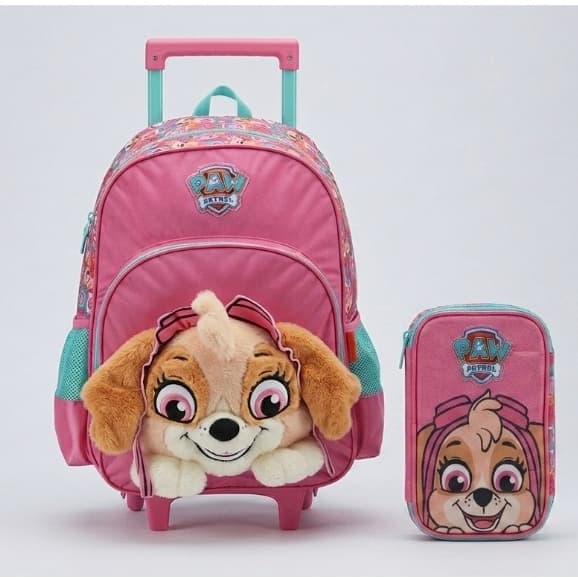 🐶💖 Kit Mochila de Carrinho Patrulha Canina Skye + Estojo Box ✨