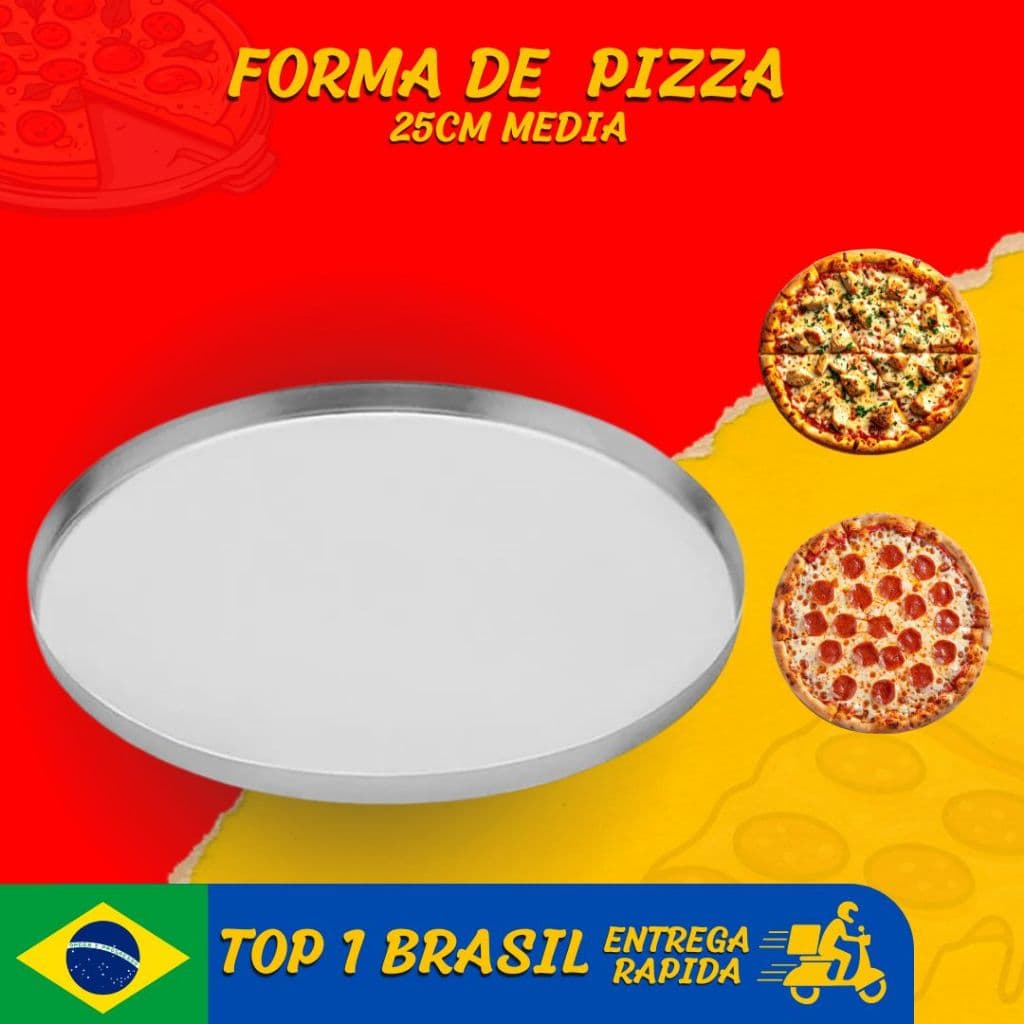 forma de pizza 25cm, forma para pizza, forma de pizzaria, pizzaria.