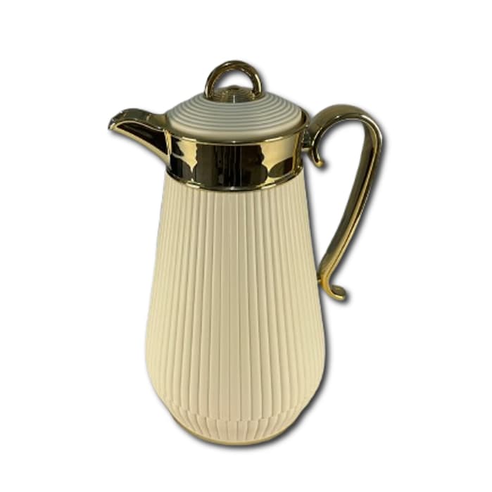 Garrafa Térmica Para Café Abertura Com Click 1 Litro Bico Antigotas Branca Tuut