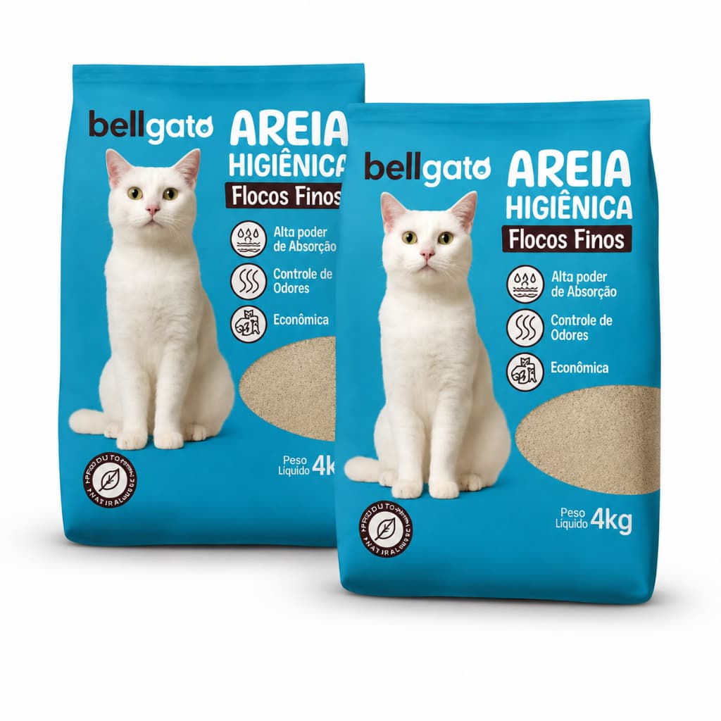 Kit 2 Areia Sanitária Para Gatos Bellgato Extra Fina Areia Para Gato Argila Pipicat Barata