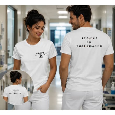 Camiseta Técnico em Enfermagem – Orgulho e Dedicação 100% algodão