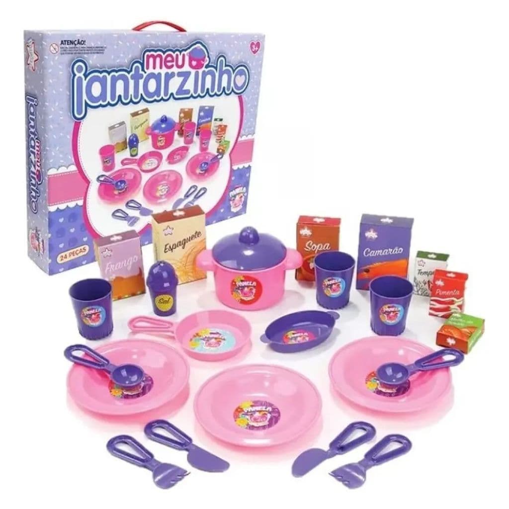 Kit de Cozinha Menina Faz de Conta Infantil Meu Jantarzinho Big Star