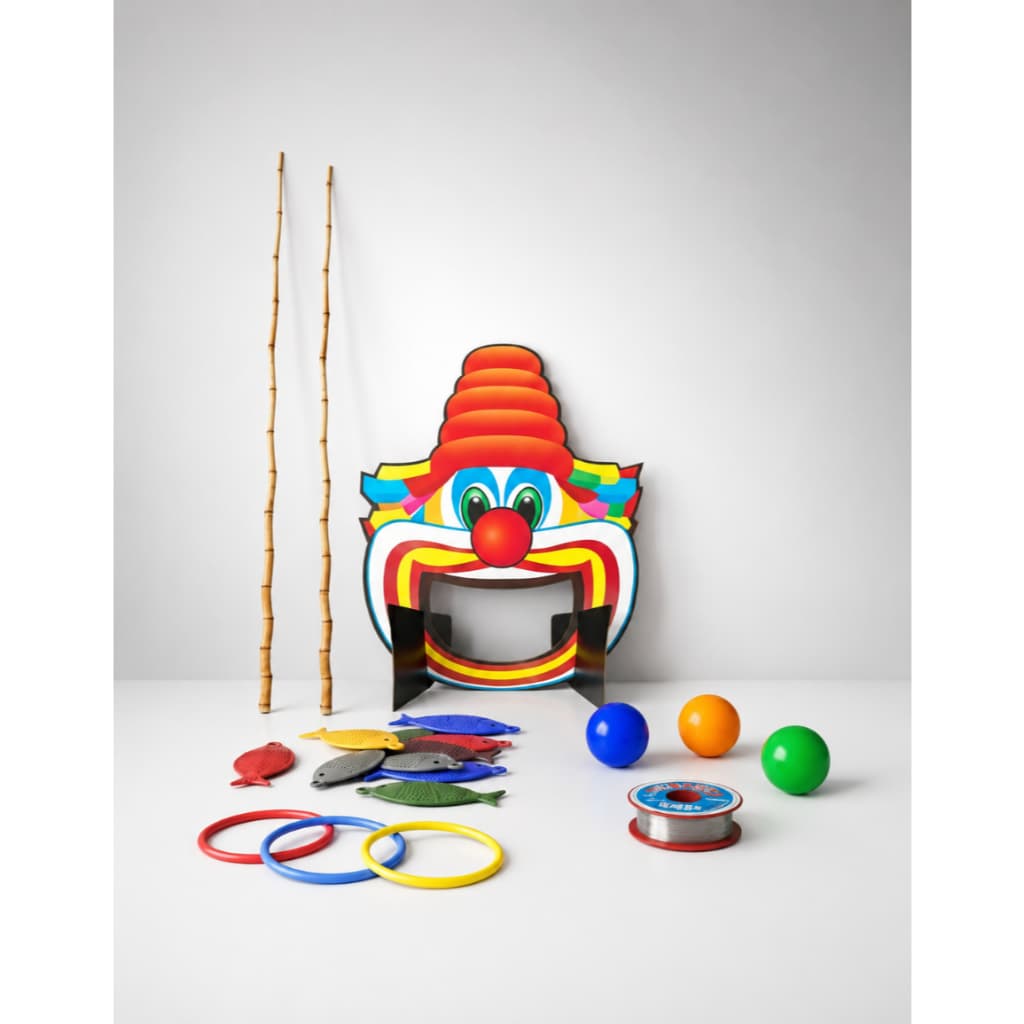 Kit Festa Junina Boca Do Palhaço Bolinhas Argolas e Pescaria São João Arraiá Brincadeiras