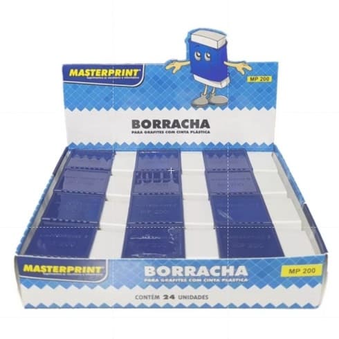 Borracha Branca Capa Plástica Masterprint caixa 24 Unidades PROMOÇÃO!!!!!!!