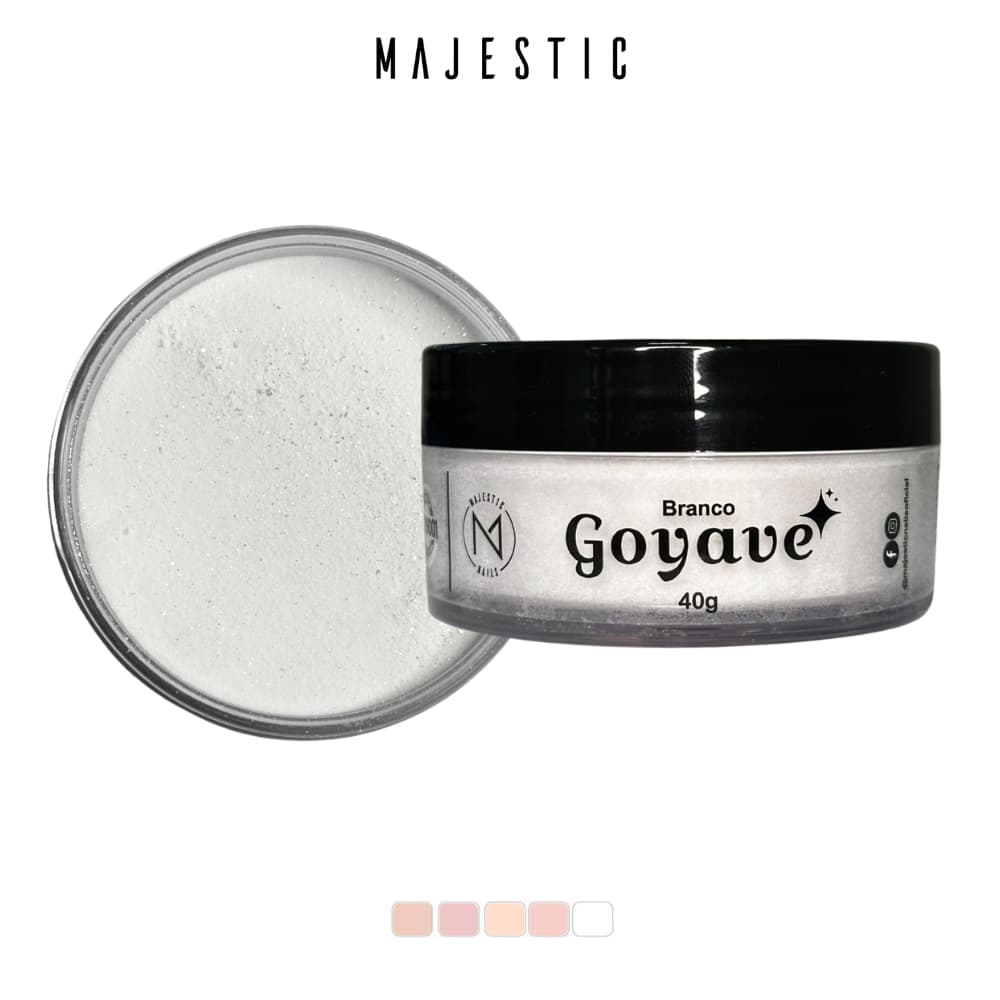 Pó Acrílico GOYAVE (Glitter) 40g Alongamento Majestic Nails