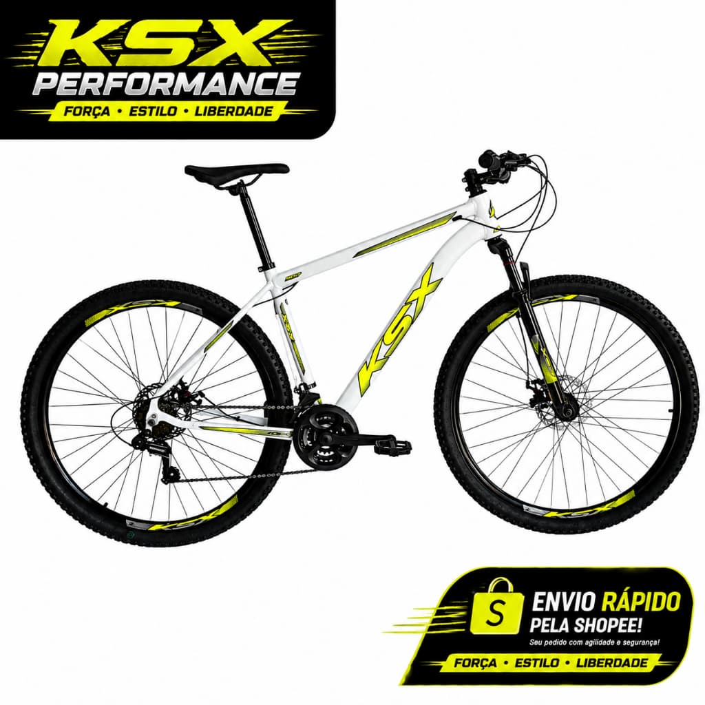 BICICLETA BIKE ARO 29 MTB ALUMÍNIO KSX SD7 24V CÂMBIO SHIMANO CABEAMENTO INTERNO PBC UNISSEX