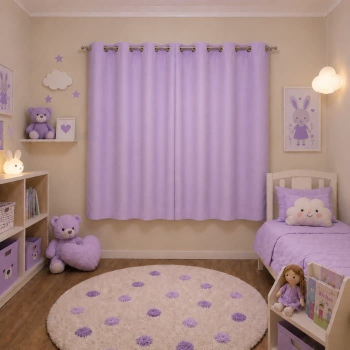Cortina Micropercal para Quarto e Sala Decorativa para Janela, Tecido Leve e Macio, Acabamento Elegante