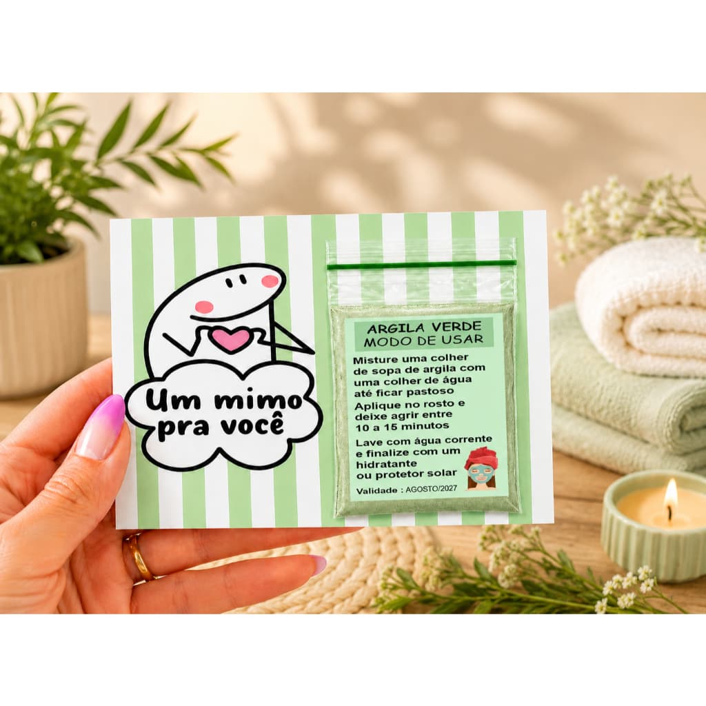 10/20/30 kits Para Clientes com Mini Argilas Faciais e Cartão de Agradecimento