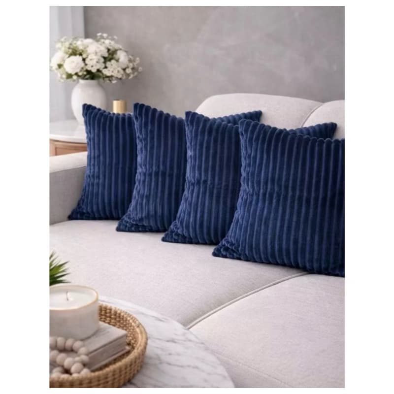 kit com 2 capas de almofada caneladas super macio e aconchegante 45x45 oferta