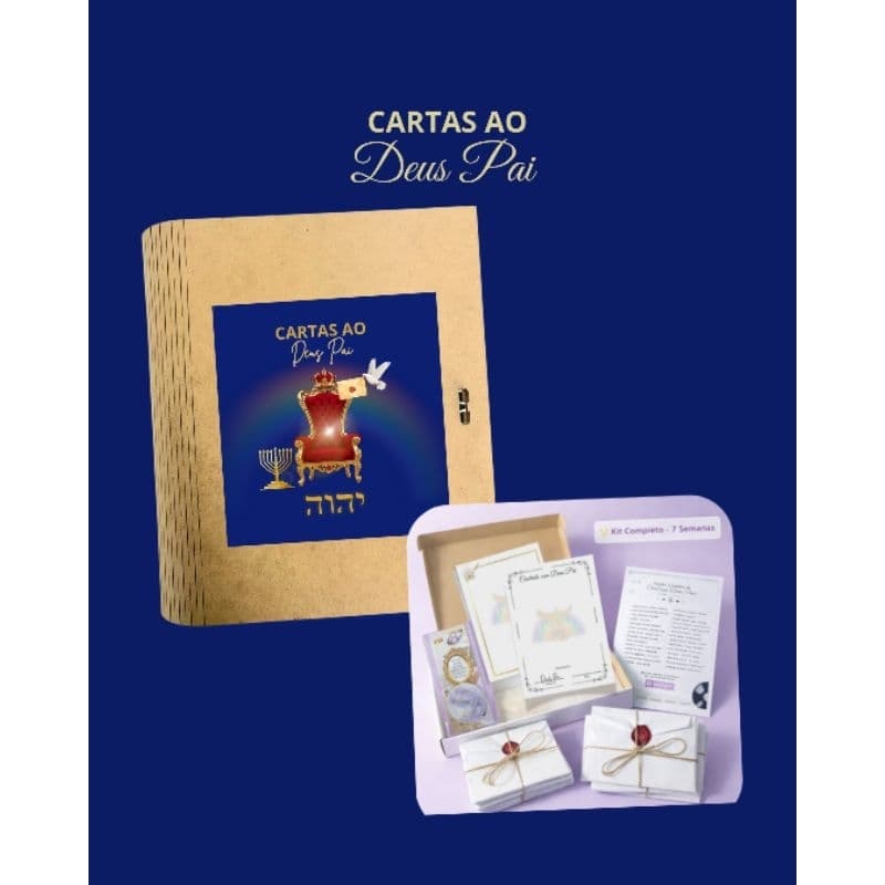 Devocional Feminino 7 semanas Cartas ao Deus Pai – Kit Espiritual 7 Semanas | Presente Cristão / Mensagem de Deus