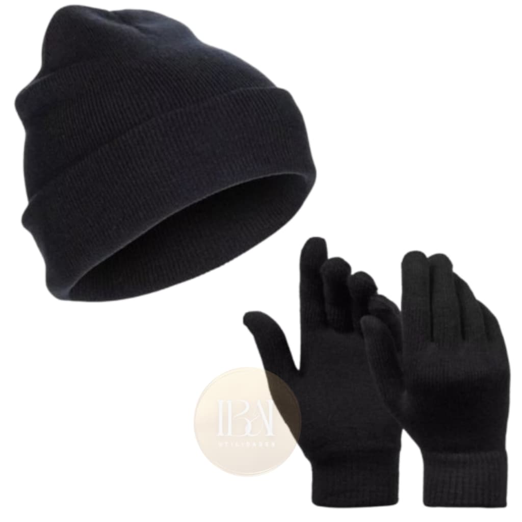 Touca ou Luva para Frio Inverno- Quente e Confortável.  Adulto KIT Masculino e Feminino.