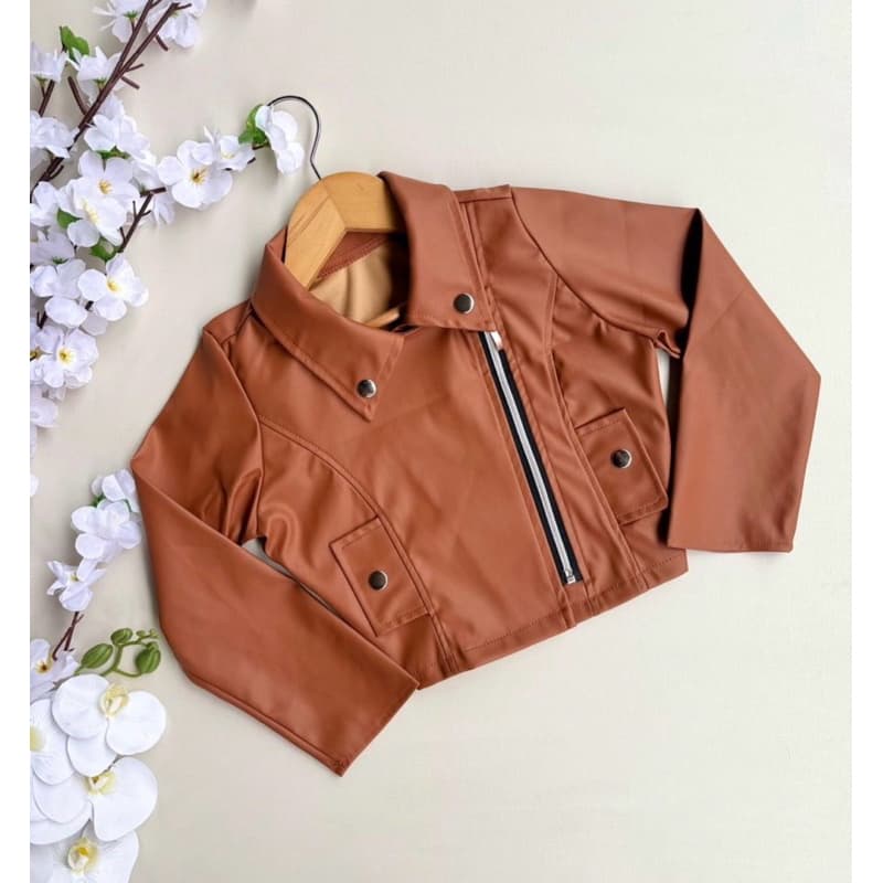 CASACO JAQUETA INFANTIL JUVENIL COURO FAKE COURINO MODA BLOGUEIRA