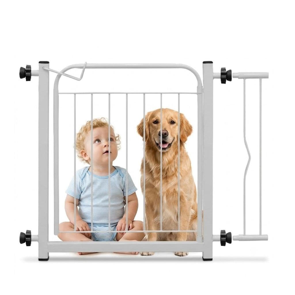 Portão Grade de Proteção Pet e Bebê Cercado em Aço 69 a 84cm Prolongador de Brinde